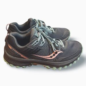 Saucony Versafoam Running Shoe Excursion Tr13 Trail Grey and Pink Womens 8